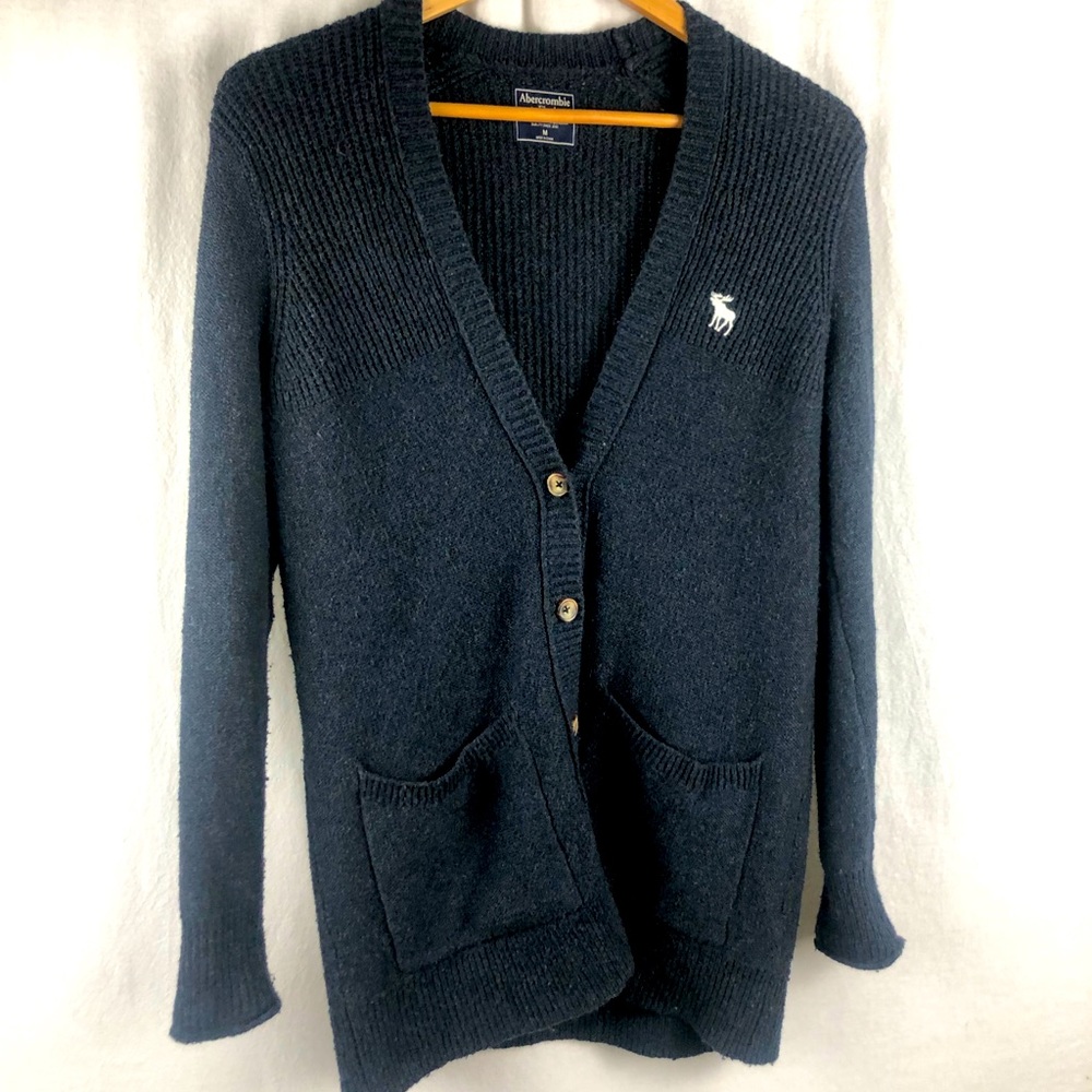 Abercrombie & Fitch navy cardigan size medium
